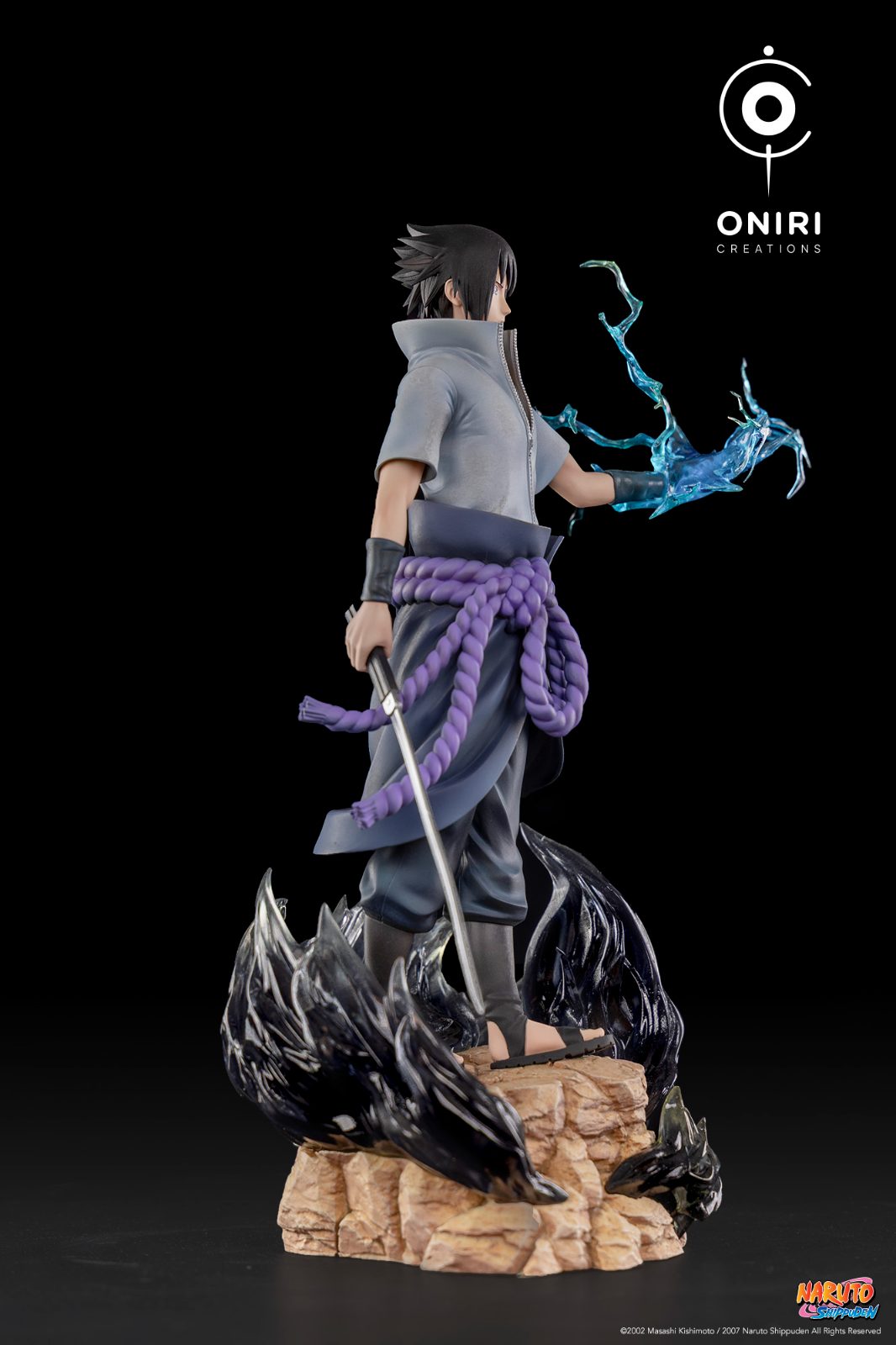 Statue Sasuke Uchiha, détail du Chidori